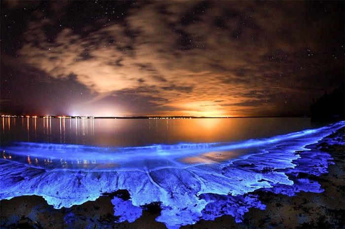 Bãi biển phát sáng nổi tiếng tại Maldives