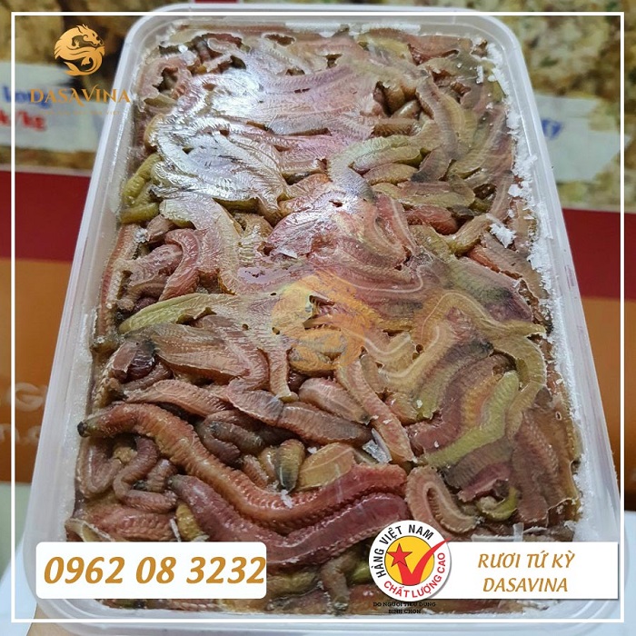 Rươi cấp đông đông được bảo quản trong tủ lạnh và có thể để được thời gian dài