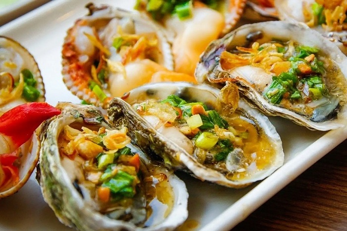 Hàu nướng mỡ hành 